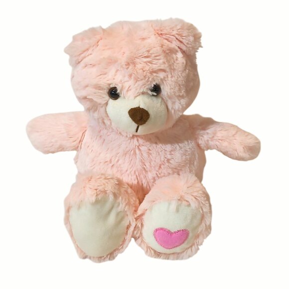 2023 Animal Adventure Lacey Pink Bear Heart Plush Stuffed Toy 8". (915)  * PLAST - Picture 1 of 6